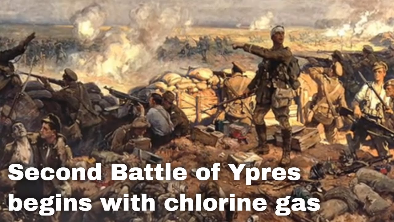 22nd April 1915 Chlorine gas marks the start of the Second Battle of
