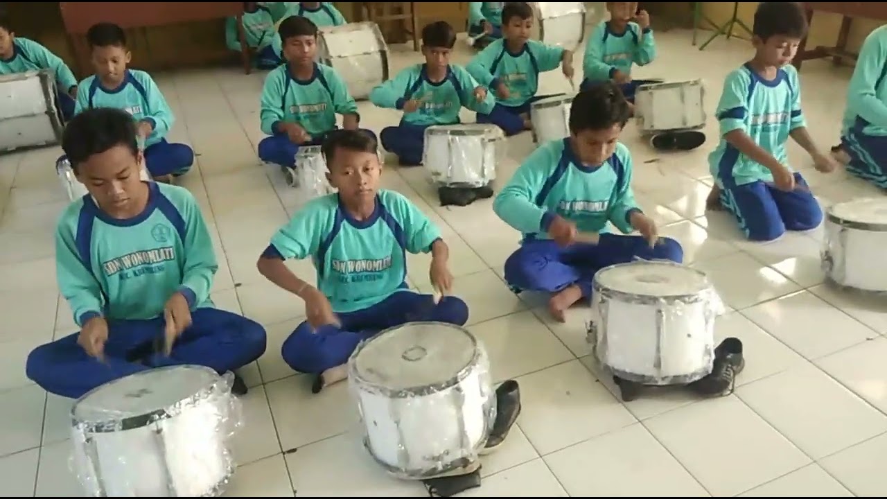belajar drumband pemula lagu maju tak gentar