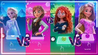 Tiles Hope ELSA vs Anna vs merida vs Rupanzal 💜 EMD Rush screenshot 5