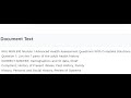 NKU MSN 610 Module 1 Advanced Health Assessment Questions With Complete Solutions