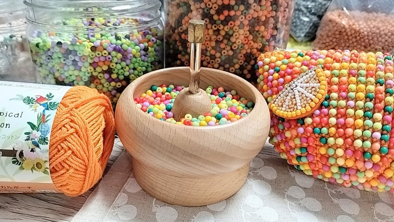 ビーズスピナーでビーズを糸に通す〜コツと手順