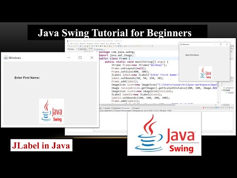 Java Swing Tutorial How to Display Image and Text using JLabel Full Example