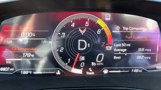 Drive Modes & gauges in the 70th Anniversary Corvette Stingray. Track Mode is the best! #corvette