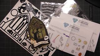 Diamond Press Halloween Window Stamps and Dies Review Tutorial! Very Cool & Collapsible 3D Card!