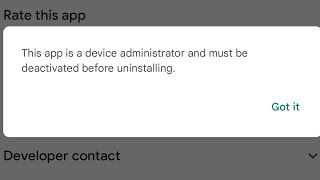 Fix deactivate this device admin app problem 2023 | how to deactivate device admin app 2023