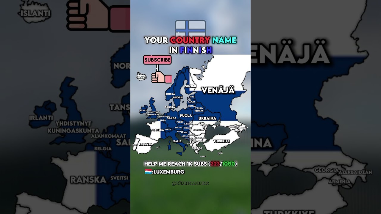 Your country name in finnish🇫🇮
