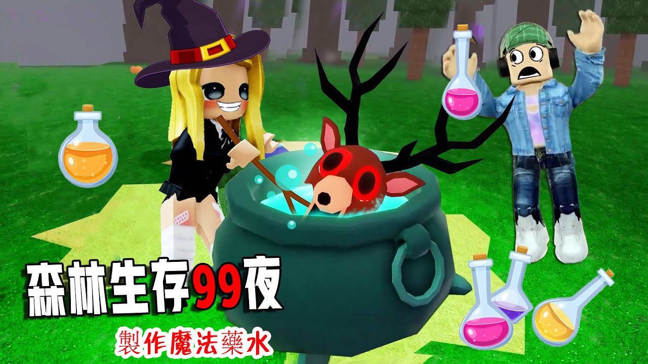 森林生存99夜：製作森林魔法藥水，誰的藥水最厲害？！……99 Nights in the Forest🔦  | ROBLOX