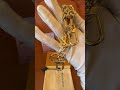 LV gold tone monogram keychain waist chain