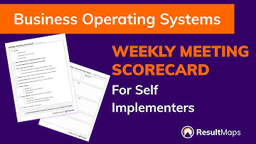 Weekly Meeting Scorecard : Checklists to Self Implement a Small Business Operating System