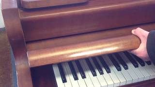How to remove the keyboard lid (fall) off of a grand piano - YouTube