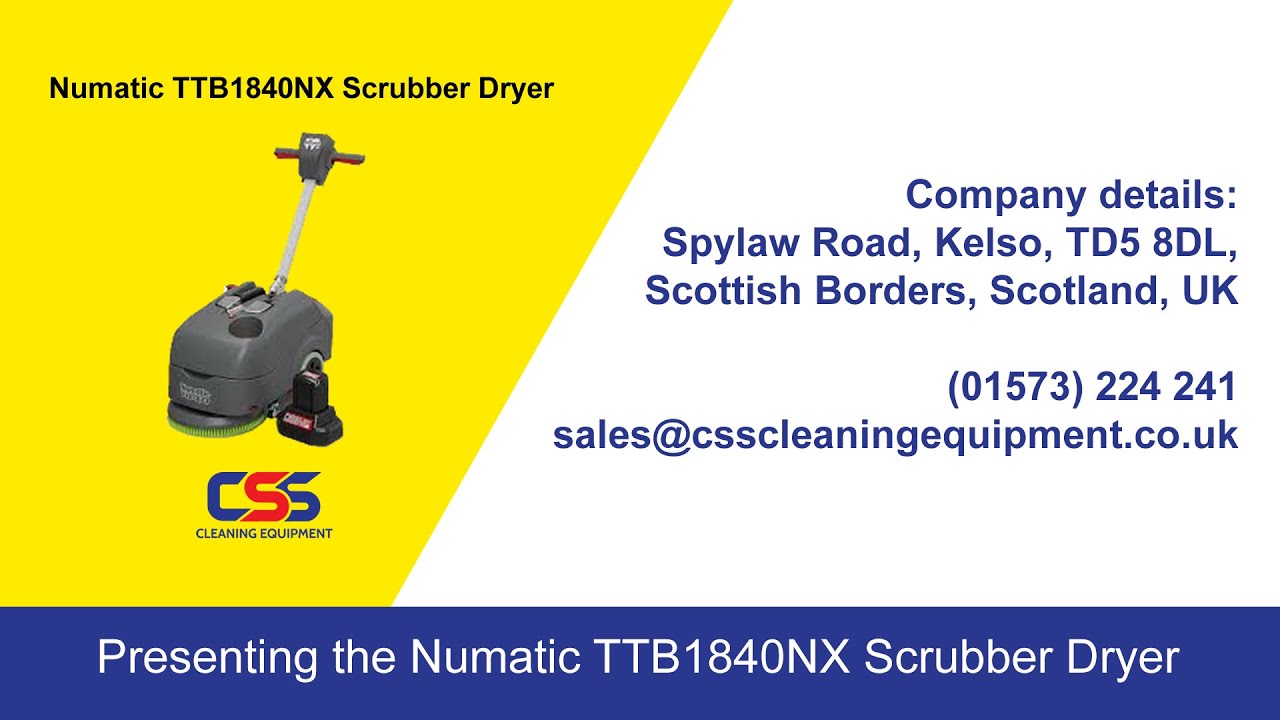 Presenting the Numatic TTB1840NX Scrubber Dryer