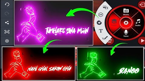 How to Create Glowing Text in Kinemaster |Black Screen Status Kaise banaye |Rain Drop Status