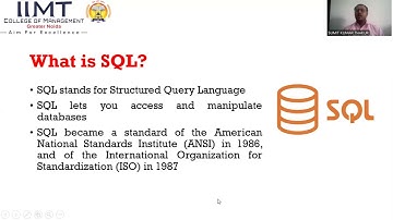 DBMS & SQL | BCA | IIMT College of Management, Greater Noida