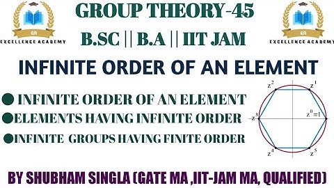 meaning of infinite order of an element| elements have infinite  order| Group theory |45