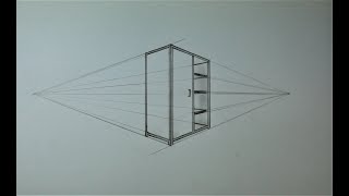 How To Draw Cupboard Cabinet in 2 Point Perspective