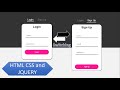 Animated Login Form | Switching Between Login And Sign Up Form Using HTML CSS and JQUERY.