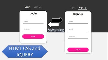 Animated Login Form | Switching Between Login And Sign Up Form Using HTML CSS and JQUERY.