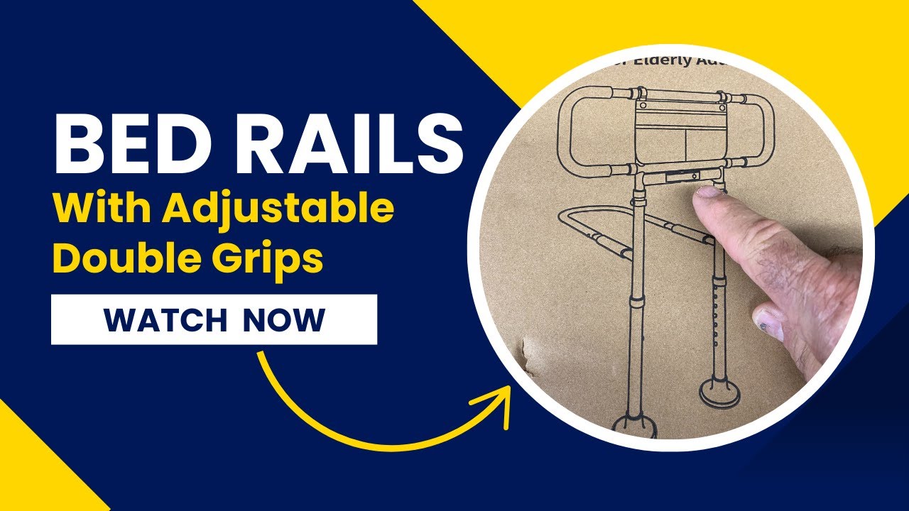 Bed Rails for Elderly Adults Safety | Bed Assist Rail with Adjustable Double Grips