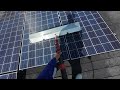 4K POV! 40 solar panels cleaned with J Racenstein 39 inch rotary brush.