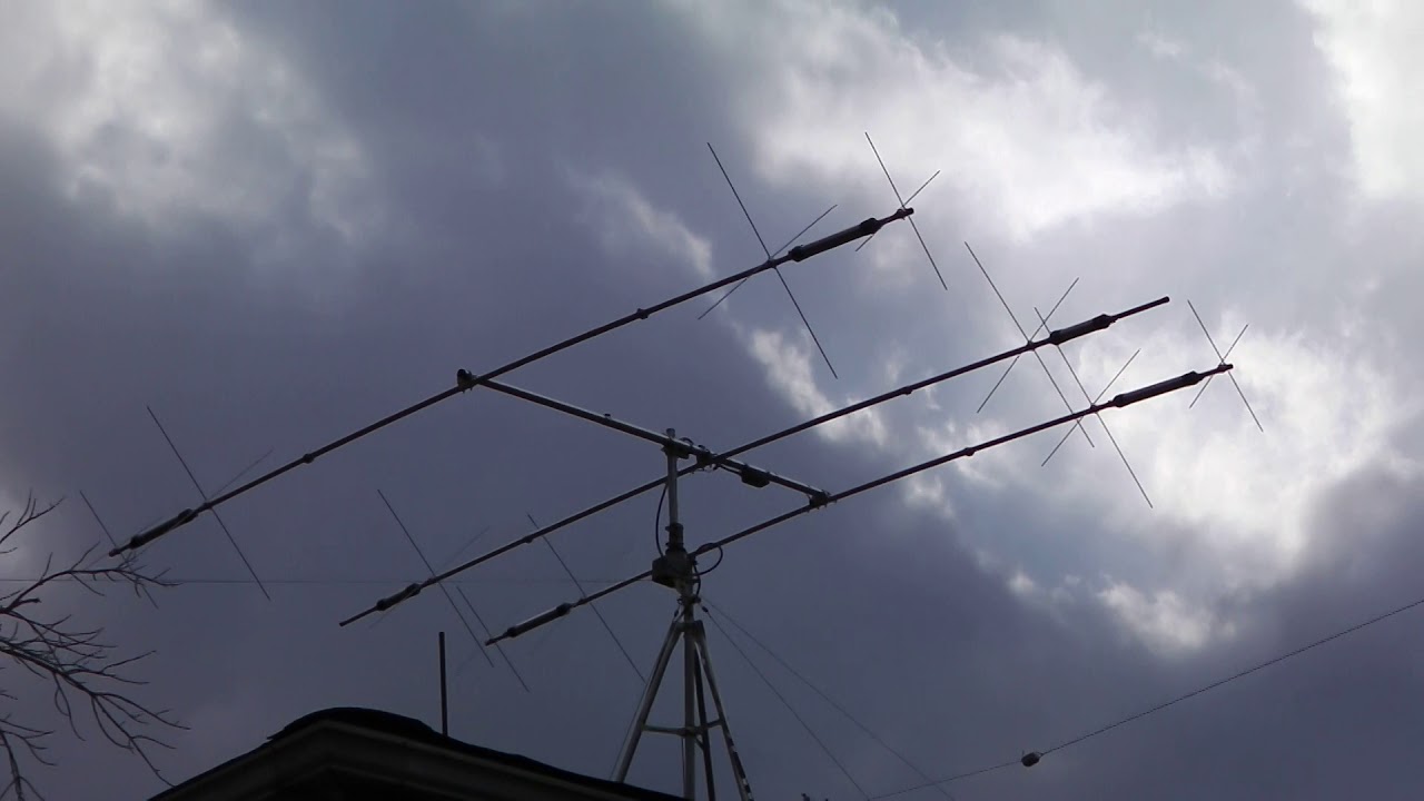 Cushcraft MA5B in 50 Mph Gusts Station KE8HAS & KC8MTQ YouTube
