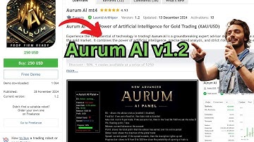 Aurum AI EA V1.2 | Gold Trading Bot | Smart MT4 XAUUSD Strategy