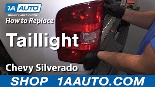 How to Replace Taillight 07-13 Chevy Silverado