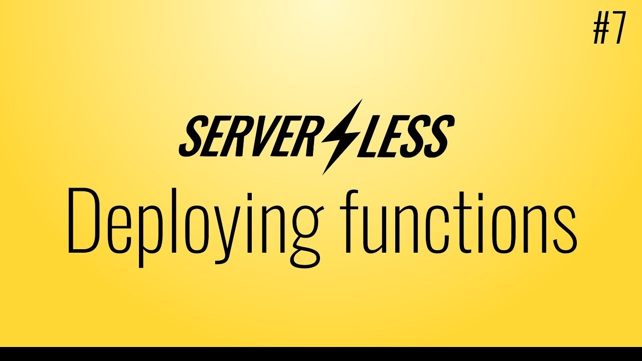 Thumbnail for video 'Introduction to the Serverless framework - Deploying and invoking functions'