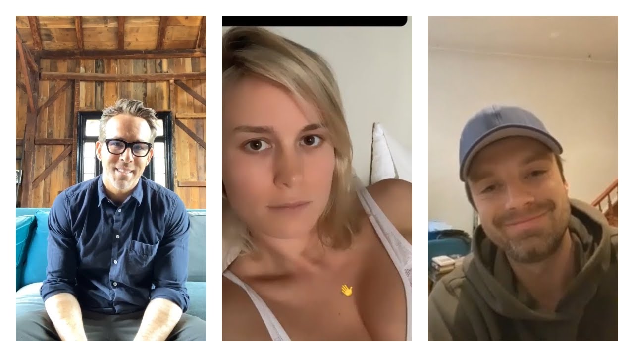 Marvel Cast During Quarantine, Part 3 Ryan Reynolds, Brie Larson, Sebastian Stan YouTube