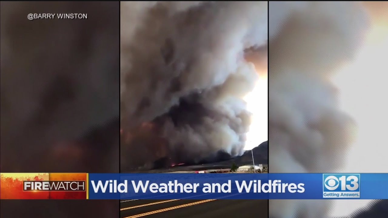 Rare Fire Tornado Spotted Near Northern California Wildfire - YouTube