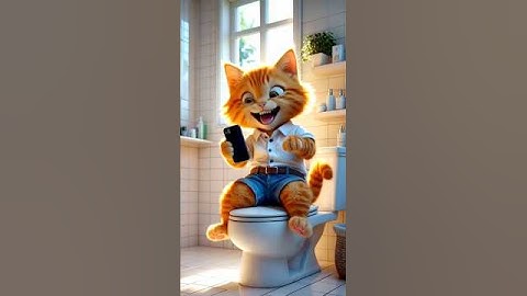 routine of a lazy cat #ai #shorts #cat #animation #pets