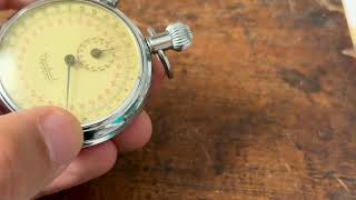 Vintage Hanhart Stopwatch 15-Min Timer, 52mm Circa 1940, Mechanical Retro Pocket Watch