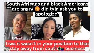 Tiwasavage don&#39;t mess with us next time.south Af🇿🇦 and black Americans drag tiwa over tyla apology 