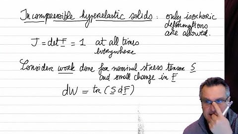 Non Linear Elasticity : Lecture 14 : recording 1/1