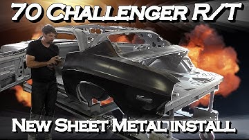 70 Challenger R/T Quarters, deck filler, trunk, roof, tail panel, rear valance restoration video 9