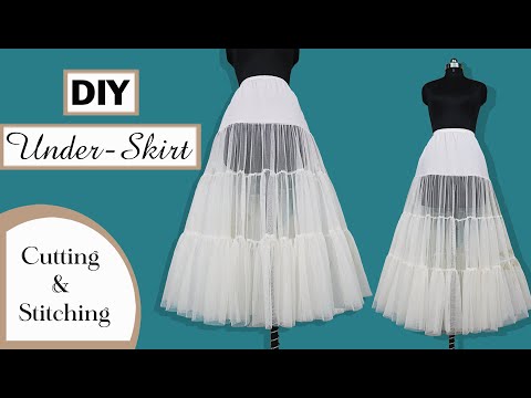 DIY Underskirt | How to make Puffy Underskirt | DIY Petticoat | Tulle/Cancan Underskirt