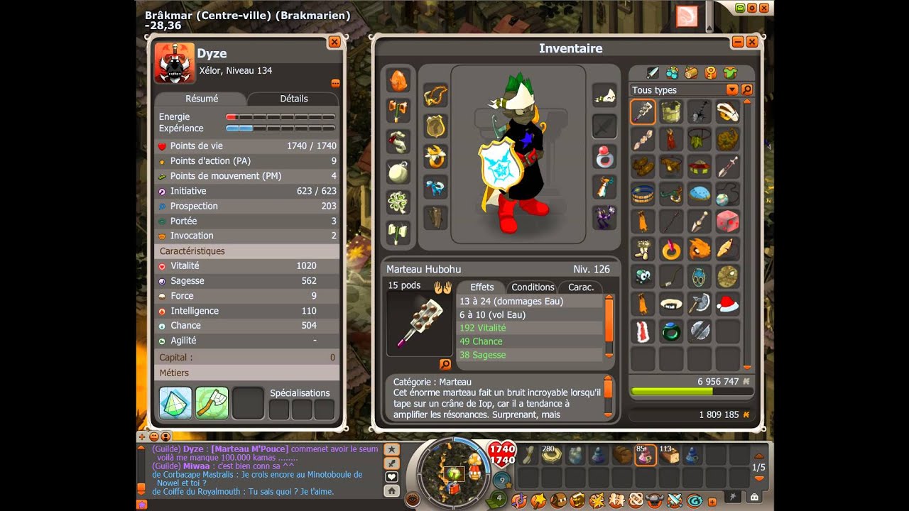 Xelor Eau/Sagesse lvl 130 + Ouverture de chaîne