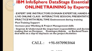 IBM InfoSphere DataStage Essentials  9.1 Online Training