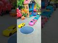 4×4 tractor pushing pink red Green And purple car in pi #jcbtoy​ #jcb​ #jcbjcb​ #jcbvideo​ #vairal​