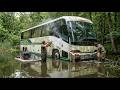 I Found an Abandoned 2002 MCI J4500 Luxury Bus Lost in Nature for 15 Years — Full Restoration ASMR