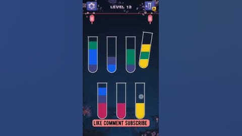 Sort water puzzle || Level 12 || solution tutorial.