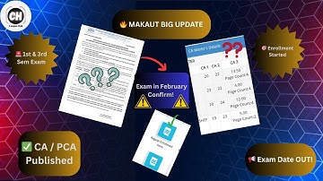 Important MAKAUT Notice | 1st & 3rd Semester Exam Dates + Enrollment #makaut #makautsemester