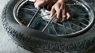 How to change a all bike tyre. Create tools at home to open tire.
