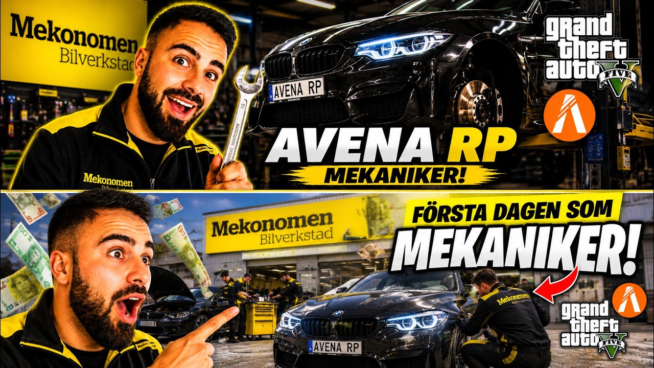 Bosse är Mekaniker på Meko | FiveM | Avena RP - YouTube