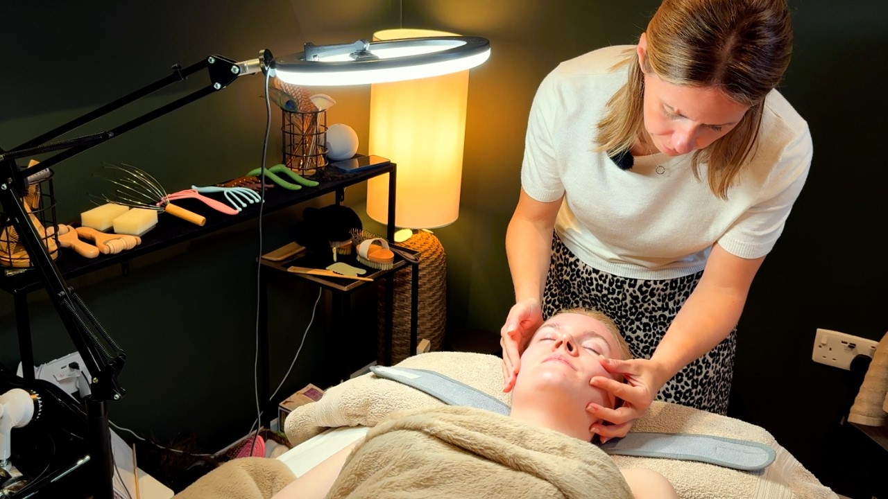 I got a real ASMR facial! @therelaxationroom_asmr (Unintentional ASMR, real person ASMR)