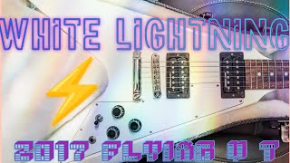 2017 Gibson Flying V T Alpine White Teardown Review + Demo