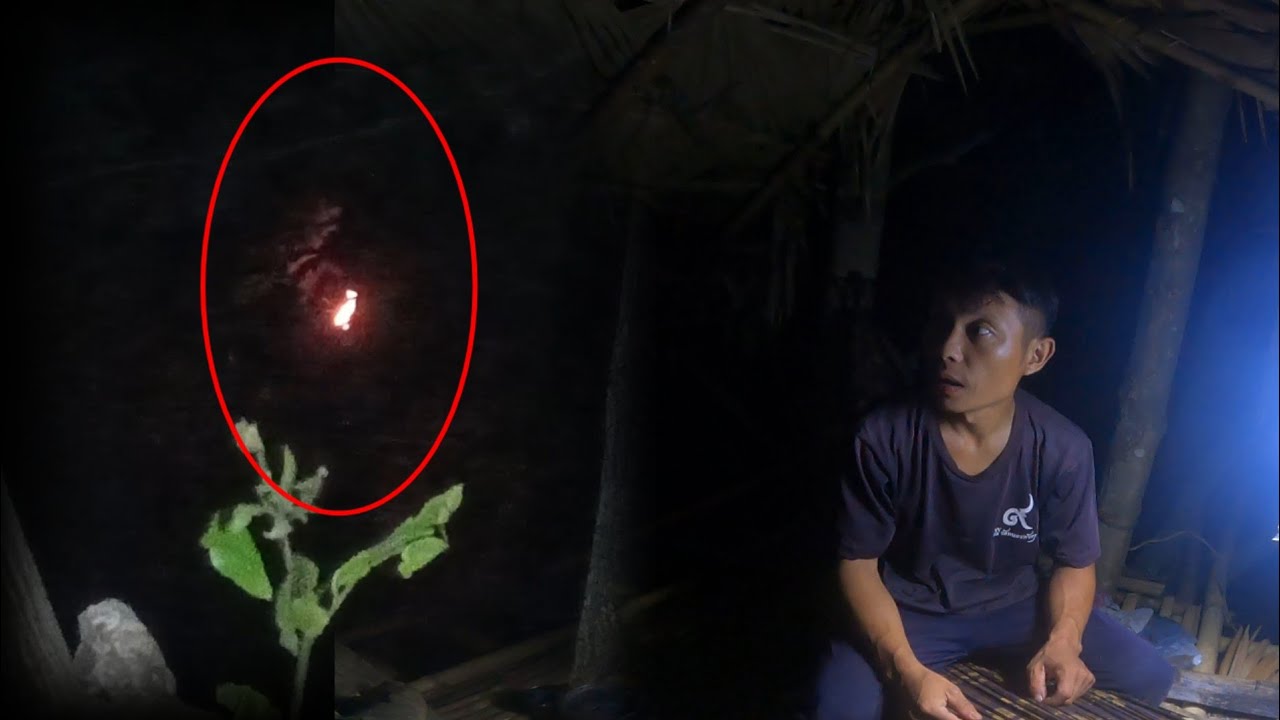 ไปนอนบ้านต้นไม้แล้วในเวลากลางคืนมีคนเดินถือคบเพลิงมาแล้วมันหนีผม