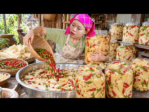 How to Make Spicy Pickled Bamboo Shoots with Chili for Sale at the Market | Unique Recipe with Huong