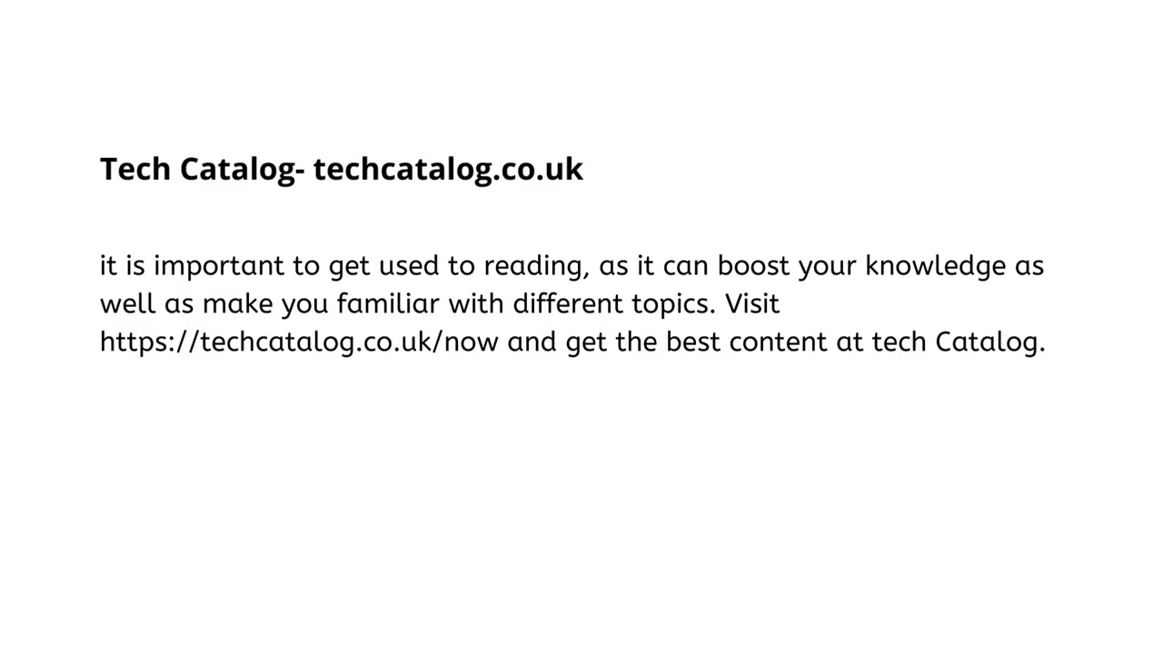  Tech Catalog- techcatalog.co.uk