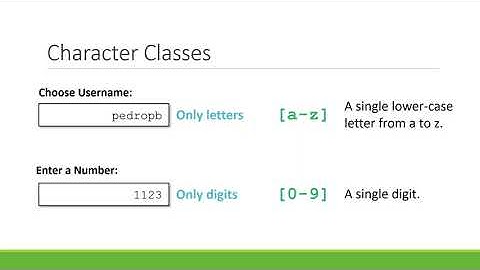 Basic Regular Expressions 2 - Character Classes
