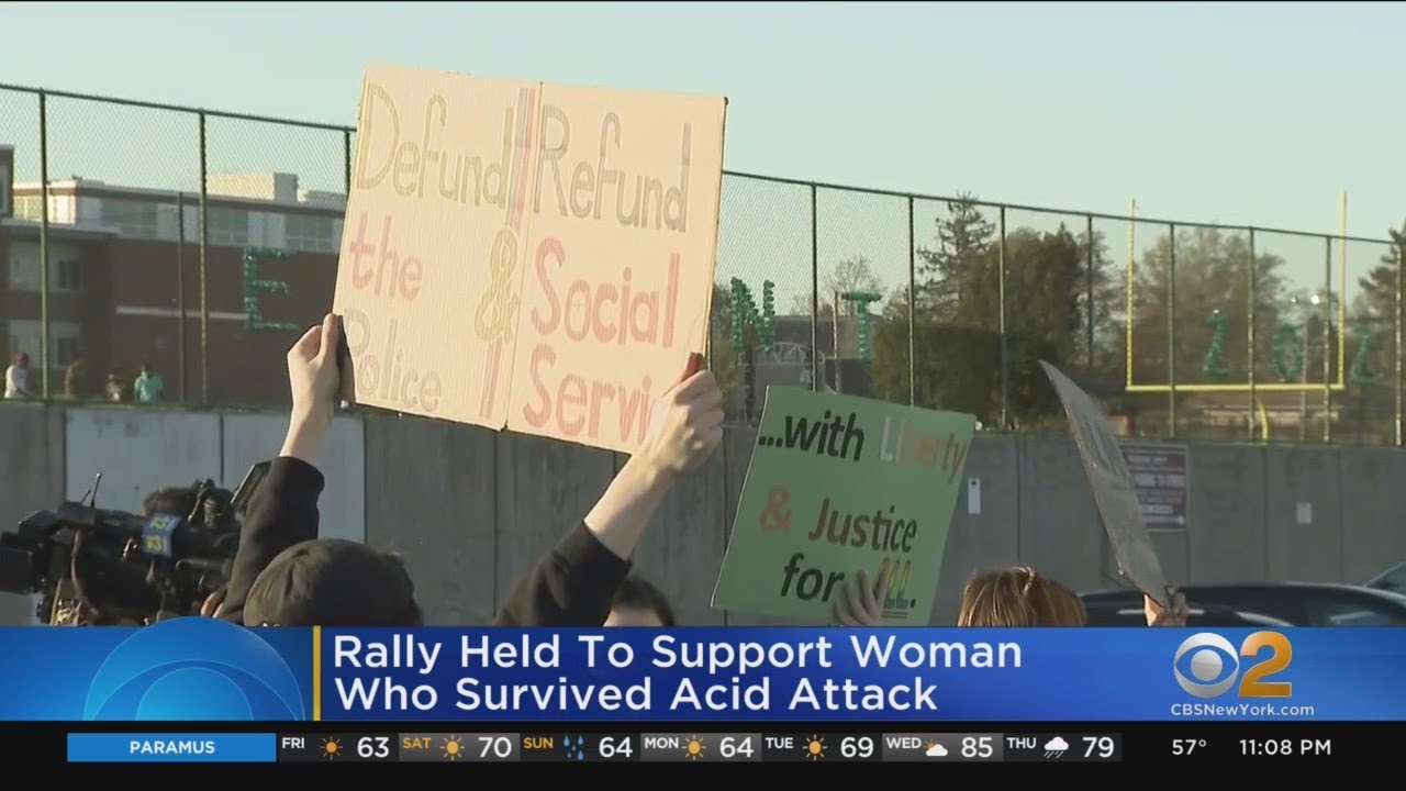 Rally Held To Support Woman Who Survived Acid Attack